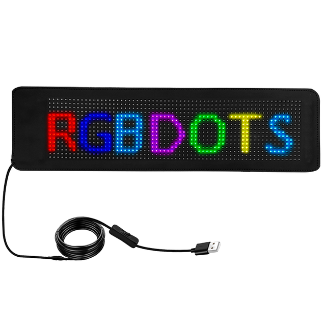 Flex LED Display Screen RGB Message Scrolling Sign Board Ultra-thin Soft Flexible Panel 16x64 Resolution Phone App Display