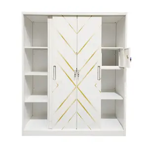 Bedroom Furniture Cheap Steel Wardrobe With Lock And Key Printed Metal Wardrobe Locker