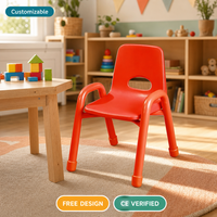 Sièges ergonomiques pour enfants en PP avec accoudoirs intégrés et hauteur de siège de 250 mm pour les projets d'écoles maternelles et les fournitures institutionnelles