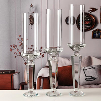 42cm 44cm 46cm Kristallglas Kerzenhalter Klarglas Kerzenhalter Hochzeits tisch Dekoration Kristall Kerzenhalter