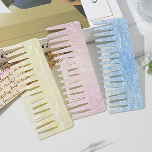 CHUJIAN Nuevo Peine de Pelo de Acetato de Celulosa Hecho a Mano, Ligero, Compacto, de Dientes Anchos, Ecológico y Duradero - Product Image 2