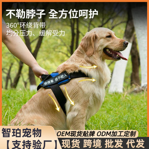 Laisse pour chien, races moyennes à grandes, Golden Retriever, Labrador, laisse de promenade pour chien, harnais, dispositif anti-explosion pour animaux de compagnie. - Product Image 5