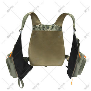 Gilet de pêche multi-poches en tissu Oxford camouflage, taille unique, pour usage extérieur - Product Image 4