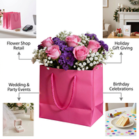 Sac d'emballage pour fleurs FL31 avec logo personnalisé, sac à fleurs portable avec sac d'emballage pour bouquet de fleurs