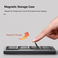 Kit de tournevis de précision magnétique 24 en 1 avec poignée en acier et étui de rangement magnétique, outils de réparation électronique DIY