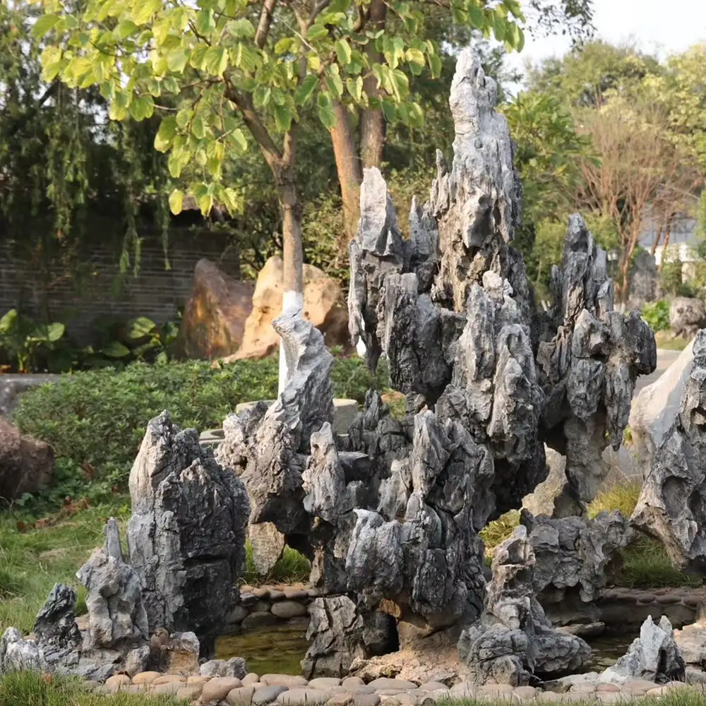 สวนภูมิทัศน์มังกรหินคุณลักษณะน้ำตกแต่งหิน