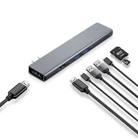 8 2 Type C 4K TV Hub Certifié USB 3.0 2.0 TF Interfaces Usine Direct Charge Lecteur de Carte Fonctions de Données pour Ordinateurs Portables Rohs