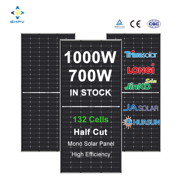 30 Years Warranty N Type Solar Panel 1000w 900w 800w Half Cell Solar Panel 700w 710w 720w 730w Double Glass HJT Solar Panels
