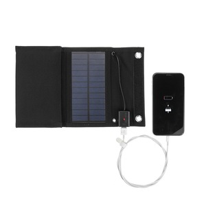 <b>Foldable</b> <b>Solar</b> <b>Panel</b> 12W USB Output Outdoor Camping Charging Bag Black - Product Image 2