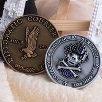 Moneda Conmemorativa Moderna de Caballero Vintage de 1959 con Relieve 3D, Bañada en Oro y Plata Antiguos con UV, Personalizable