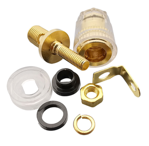 32mmバナナコネクタ4mmスレッドミディアムアンプスピーカーバナナプラグソケットコネクタ端子バインディングポスト - Product Image 2