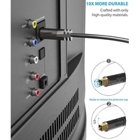 Câble coaxial torsadé de qualité supérieure, câble à fibre optique Toslink, connecteur plaqué or, câble audio numérique pour projecteur, haut-parleur, stable