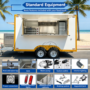 Nouvelle Conception Remorque Alimentaire Vintage pour Tacos, Barbecue, Popcorn, Frites, Camions de Restauration Mobiles avec 3 Éviers Américains - Product Image 5