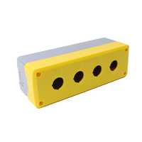 RY-ELE Boîtier de bouton d'arrêt d'urgence industriel ABS à trou unique 22mm X4-YG IP67 IK08 1NO 10A 220V CE RoHS