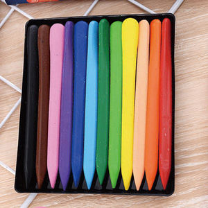 Keasカスタムマルチカラークレヨン12色ノンスティックキッズアート洗えるクレヨンお手入れが簡単塗装プラスチッククレヨンセット - Product Image 3