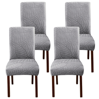 Housse de chaise universelle toutes saisons, épaisse, unie, en polyester, élastiquée, lavable en machine, haut de gamme, moderne, couleur personnalisée