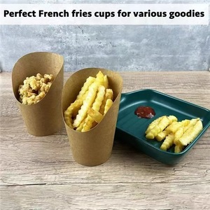 Support à frites en papier kraft biodégradable imprimé sur mesure, emballage alimentaire jetable pour frites, nouilles et biscuits - Product Image 4