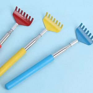 Custom LOGO Durable Portable <b>Extendable</b> Stainless Steel Back Scratcher Telescoping Feature Pet Massager Silk Screen Gifts - Product Image 5