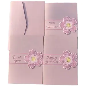 Cartoline di auguri di carta stampate colorate cartoline di auguri di lusso per feste all'ingrosso personalizzate