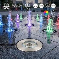 Projecteur LED RGBW étanche IP68 pour fontaine, cascade musicale, 6000K, 12V, DMX512, à buse sèche, pour jardin et bassin
