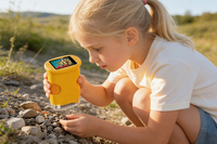 Microscopio de Mano Recargable para Niños, 1080P, Enfoque Automático, 2MP, con Luz LED, Regalo Educativo STEM