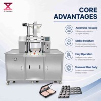 Presse à poudre compacte cosmétique semi-automatique |   Équipement de pressage pour fards à paupières et rouges à lèvres pour laboratoire et petites séries