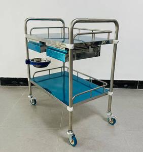 Medische Enkele En Dubbele Lade Roestvrijstalen Trolley Mondelinge Instrument Opslagkar Voor Ziekenhuis-En Schoonheidsverzorging Keukenkasten - Product Image 6