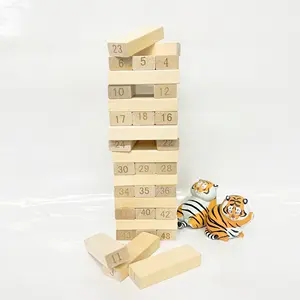 Pooja mandir pour la maison grande pile de blocs et tour de dégringolade jeu de blocs idéal pour les soirées de jeux pour enfants adultes et famille