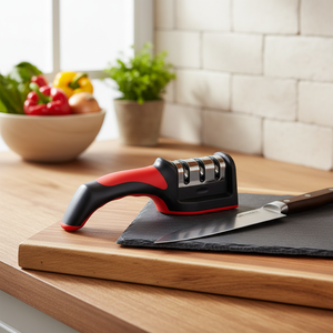 Aiguiseurs de couteaux multi-grains en acier au carbone CASAMAX WL AT-9971 – Outils de cuisine portables durables, faits à la main, écologiques et de qualité supérieure - Product Image 3