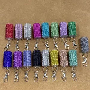 Bulk Personal Security Self-defense Keychain Supplies Plastic Spray Bottle Shell Diamond Inlaid Self Defense Keychain for Women