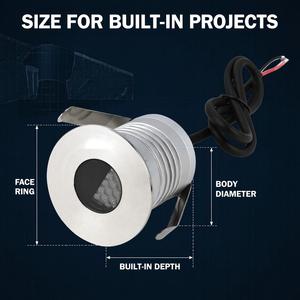 Lampada LED da Esterno <span class=keywords><strong>a</strong></span> Mezzaluna da Incasso 3W DC12-24V, Lampada Direzionale <span class=keywords><strong>a</strong></span> Nido d'Ape per <span class=keywords><strong>Sentieri</strong></span> e Parchi D45-FWBY - Product Image 5