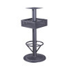Cast Iron <b>Bar</b> <b>Table</b> Base <b>With</b> <b>Storage</b> Shelf Industrial Design For <b>Bar</b> Lounges And Outdoor Use - Product Image 5