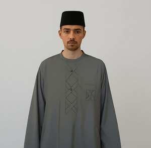 Precio de Fábrica, Túnica Moderna para Mujer, Plisada, Sin Plancha, Crepé Cey, Corte Regular, Informal, Transpirable, Cekak Musang Raya 2025, Disponible en Stock - Product Image 5