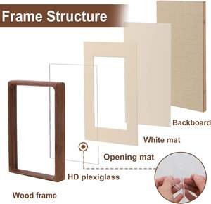 Les cadres <span class=keywords><strong>en</strong></span> <span class=keywords><strong>bois</strong></span> naturel présentent des murs et des tablettes horizontaux ou verticaux, des cadeaux pour les bébés, les couples, les parents - Product Image 3