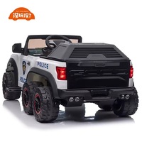 Voiture électrique tout-terrain 4x4 télécommandée pour enfants de 6 à 12 ans, 135 cm, modèle Véhicule blindé de police, pour parcs d'attractions