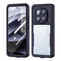 Étui de téléphone de haute qualité transparent, léger, fin, entièrement étanche IP68, en matériau TPU+PC, avec estampage à chaud pour Redmi