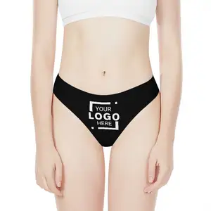 Suministro de fábrica, Tanga para mujer, estampado a pedido, ropa interior elástica duradera, transpirable y cómoda para mujer, uso diario en todas las estaciones - Product Image 1