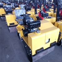 Mini-compacteur vibrant autoporté SVH70, double tambour en acier, diesel, pour la réparation routière municipale et la construction de jardins