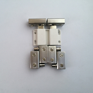 Bisagras Magnéticas para Puertas de Vidrio de Acero Inoxidable sin Perforación, Cierre Magnético Superior e Inferior - Product Image 1