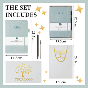 Hộp Quà Tặng Bút PU Vegan da biểu tượng tùy chỉnh khuyến mại Quà Tặng PU da bìa cứng Nhật Ký Tạp Chí kế hoạch máy tính xách tay - Product Image 2