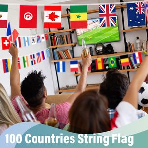 Guirnalda de Banderas de 100 Países, 84 Pies, Poliéster Resistente a la Decoloración, Bandera Mundial para Decoración de Fiestas, Clubes Deportivos, Aulas y Bares - Product Image 5