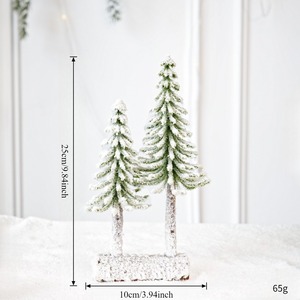 Connected Mini Tabletop <strong>Christmas</strong> <strong>Tree</strong>, Artificial Snow Frost Flocked Xmas <strong>Tree</strong>, Miniature Pine <strong>Desktop</strong> <strong>Christmas</strong> Xmas <strong>Tree</strong> - Product Image 4