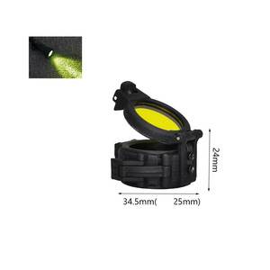 Práctica Cubierta Protectora de Lente para Lámpara con Filtro Amarillo Tipo Flip, Portátil para Uso en Exteriores y en el Campo - Product Image 1