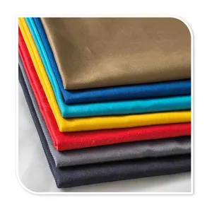 Continuous dyeing 100%polyester twill plain uniform pants fabric