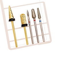 Tête de polissage pour préparation des ongles de style russe, outil de retrait des cuticules, embout de ponceuse à ongles en carbure de tungstène, embout de polissage progressif pour ongles