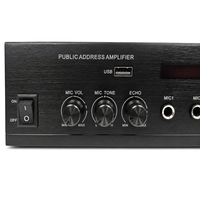 Amplificateur PA avec lecteur MP3 USB pour fêtes à domicile, réunions, karaoké, 2 canaux, écho, télécommande, sortie haut-parleur