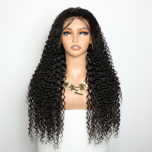 Peluca rizada brasileña Frontal de encaje 13x6 HD, peluca <span class=keywords><strong>con</strong></span> malla frontal de cabello humano de onda profunda 13x4 prearrancada de 30-40 pulgadas para mujer - Product Image 2