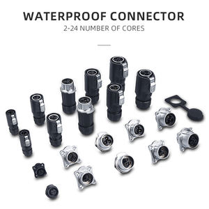 Conector de enchufe de aviación a prueba de agua SL24, enchufe recto de plástico macho hembra, receptáculo de Metal cuadrado de 2/3/4pin - Product Image 5