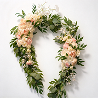 RHD En gros : Décoration florale d'angle colorée et artificielle pour mariages, événements et fêtes, toile de fond de scène, bouquet de mariée