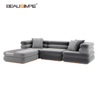 Canapé gonflable modulaire de luxe à blocs empilables de designer italien, combinaison personnalisée pour salon de villa haut de gamme